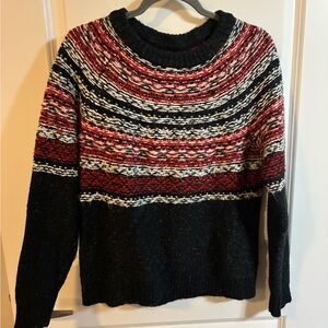 Abercrombie & Fitch Black and Red Striped Sweater